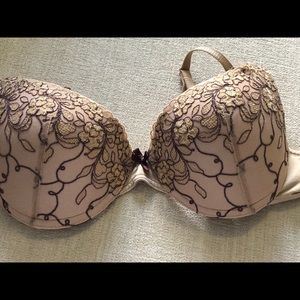 36b beige and brown push up bra